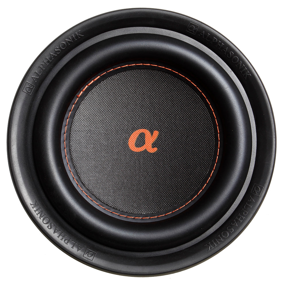 Alphasonik NSW410 Neuron 400 Series 1200 Max / 400 Watts RMS Dual 4 Ohm Car Subwoofer w/ High Grade Magnet Non Pressed Paper Carbon Stitched Cone Cooling Rings System Speaker Bass Sub Woofer