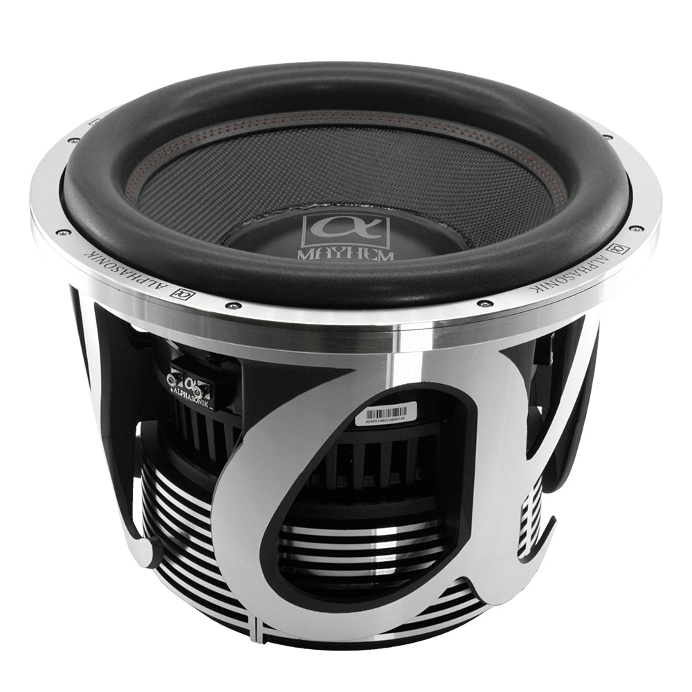 Mayhem 15” Dual 2-Ohm Subwoofer – 3000W RMS, Ultra-Efficient SPL Bass
