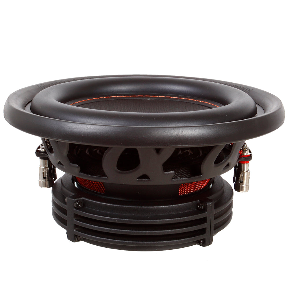 Alphasonik NSW410 Neuron 400 Series 1200 Max / 400 Watts RMS Dual 4 Ohm Car Subwoofer w/ High Grade Magnet Non Pressed Paper Carbon Stitched Cone Cooling Rings System Speaker Bass Sub Woofer
