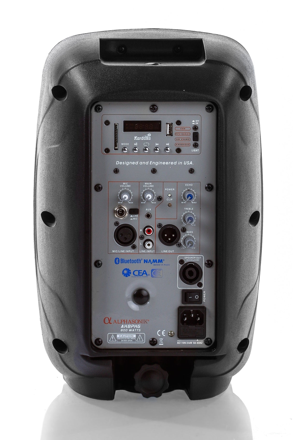Alphasonik All-in-one 8" Powered 800W PRO DJ Amplified Loud Speakers