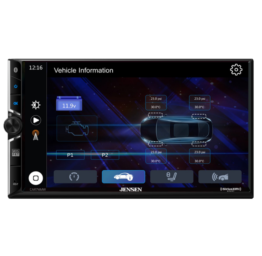 Jensen 7" Receiver with Wireless Apple Carplay & Android Auto, Sirius XM Ready, Idatalink Maestro Receiver (CAR714MW)