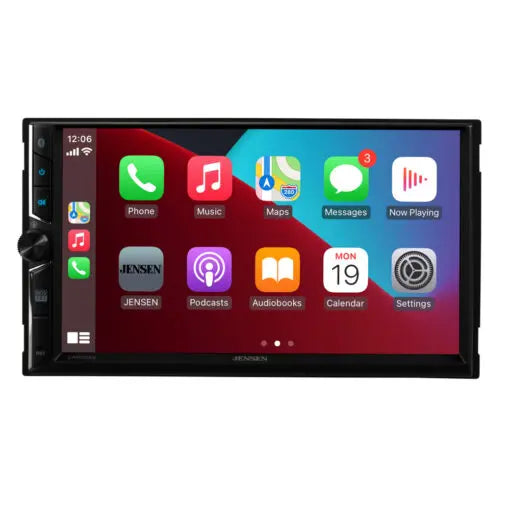Jensen 7″ Receiver with Wireless Android Auto & Apple Carplay w/ Back Up Cam (CAR723W-BC)
