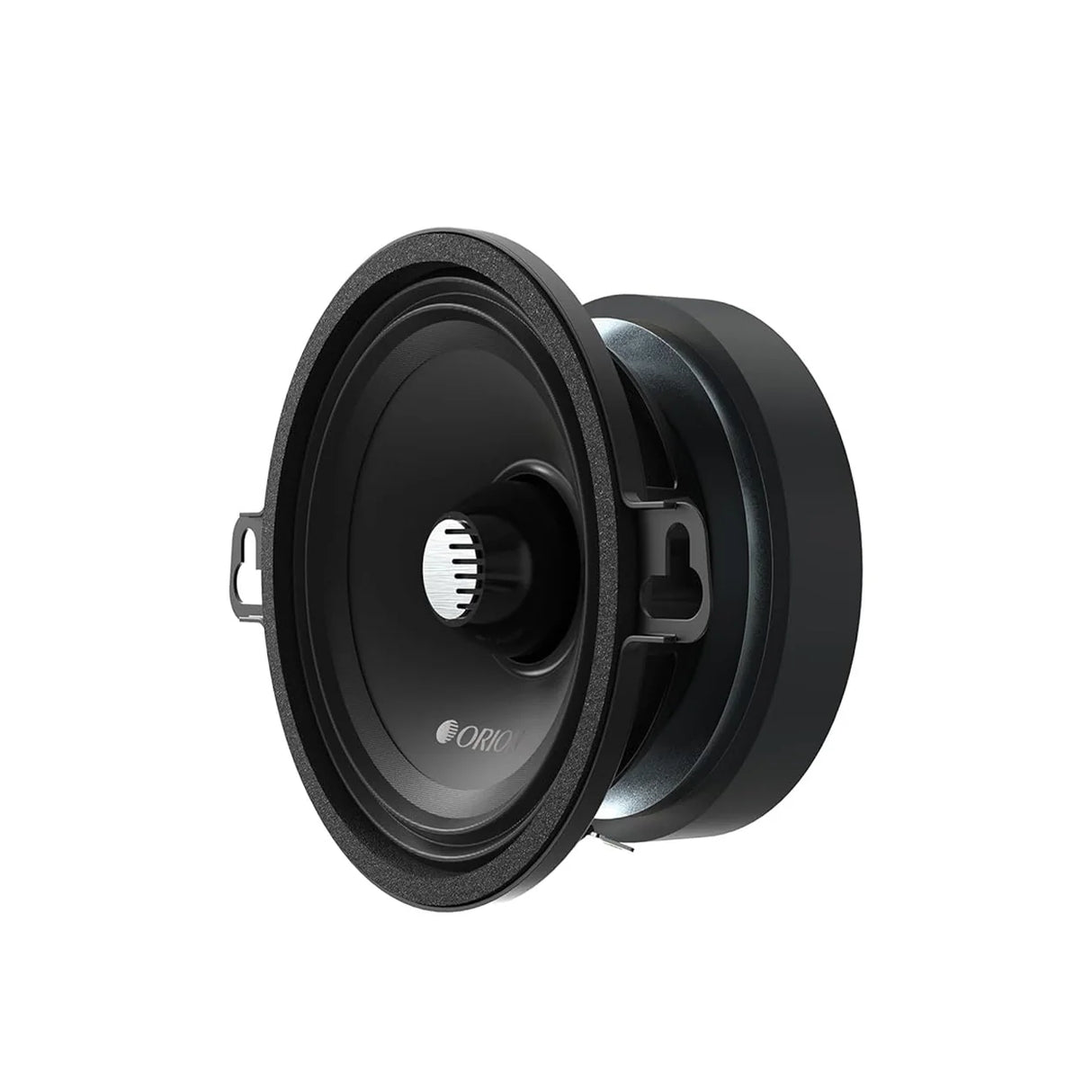 Black speaker on a white background