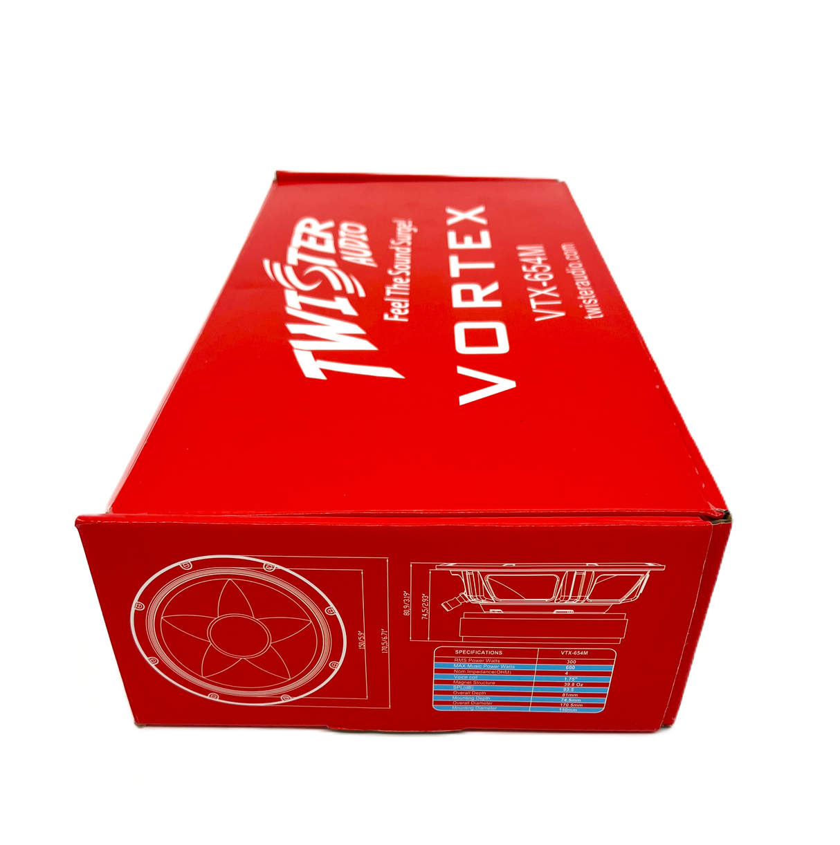 TWISTER AUDIO VORTEX 6.5" 300W RMS MIDRANGE SPEAKER (VTX-654M)