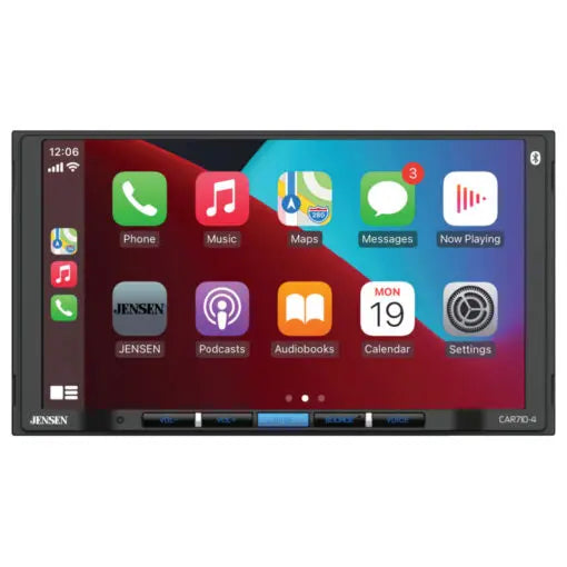 Jensen Car Radio 7″ Touchscreen w/ Modern Features & Back Up Cam (CAR710-4-BC)