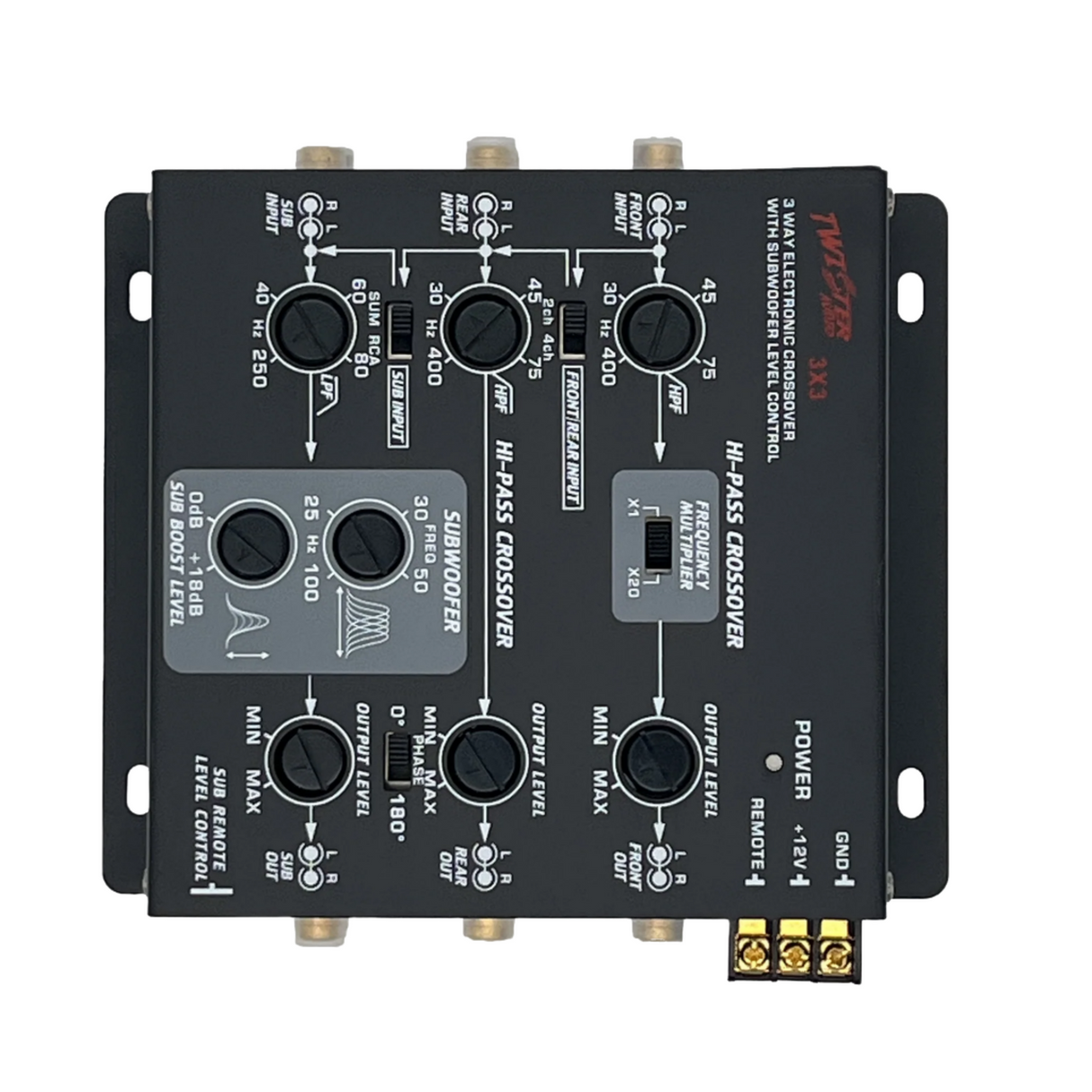 TWISTER AUDIO 3 WAY CROSSOVER (3X3)