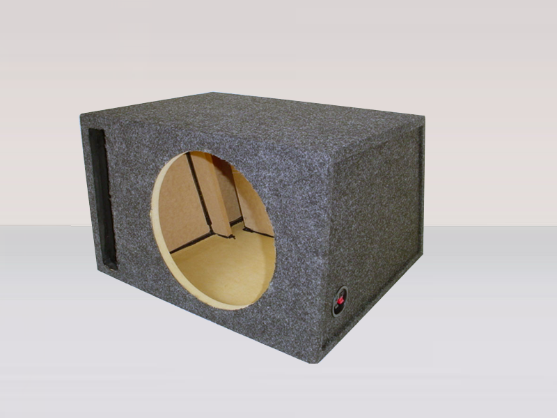 Single 12'' Transmission Line Slot Ported Sub Box Carpeted