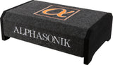 Alphasonik AS10DF 10" 1200 Watts 4-Ohm Down Fire Shallow Mount Flat Enclosed Sub woofer for Tight Spaces in Cars and Trucks, Slim Thin Loaded Subwoofer Air Tight Sealed Bass Enclosure