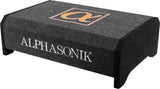 Alphasonik AS12DF 12" 1500 Watts 4-Ohm Down Fire Shallow Mount Flat Enclosed Sub woofer for Tight Spaces in Cars and Trucks, Slim Thin Loaded Subwoofer Air Tight Sealed Bass Enclosure