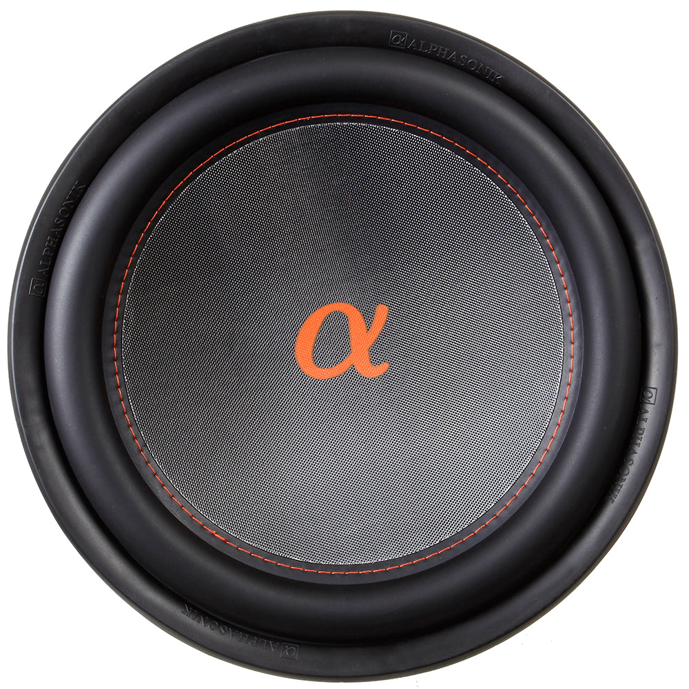 Alphasonik NSW412 Neuron 400 Series 12” 1500 Watts Max / 500 Watts RMS Dual 4 Ohm Car Subwoofer w/ High Grade Magnet Non Pressed Paper Carbon Stitched Cone Cooling Rings System Speaker Bass Sub Woofer