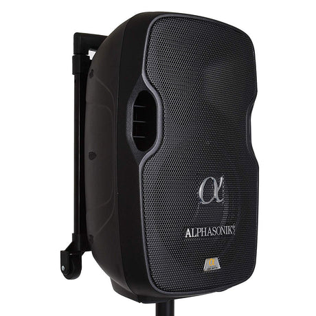 Alphasonik 10" Portable Rechargeable Battery Powered 1000W PRO DJ Amplified Loud Speaker with 2 Wireless Microphones Echo Bluetooth USB SD Card AUX MP3 FM Radio PA System LED Ring Karaoke Tripod Stand