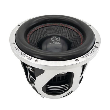Mayhem 12” Dual 2-Ohm Subwoofer – 2500W RMS, Ultra-Efficient SPL Bass