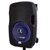 Alphasonik 10" Portable Rechargeable Battery Powered 1000W PRO DJ Amplified Loud Speaker with 2 Wireless Microphones Echo Bluetooth USB SD Card AUX MP3 FM Radio PA System LED Ring Karaoke Tripod Stand