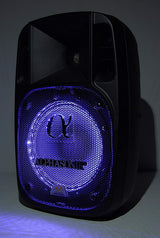 Alphasonik 8" Powered 1200W PRO DJ Amplified Loud Speaker Bluetooth USB SD Card AUX MP3 FM Radio PA System LED Ring Karaoke Mic Main Monitor, Band Church, Party, Guitar Amp, Home, BBQ w/ Tripod Stand
