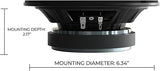 Orion CSH85 - 8” Shallow Slim Midrange Speakers Mounting Diameter 