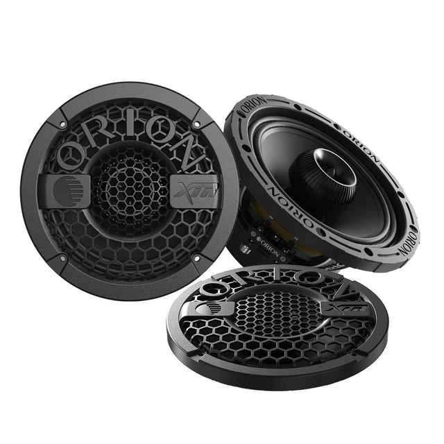 Orion XTR Pair of car speakers with 'Nobico' branding on a white background