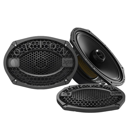 ORION speakers on a white background