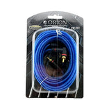 Blue cable in packaging with Orion branding on a white background