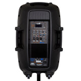 Alphasonik 15" Powered 2800W PRO DJ Amplified Loud Speaker Bluetooth USB SD Card AUX MP3 FM Radio PA System LED Ring Karaoke Feature Mic (Main Monitor, Band, Church, Party, Guitar Amp) w/ Tripod Stand