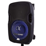 Alphasonik 8" Portable Rechargeable Battery Powered 800W Pro DJ Amplified Loud Speaker with 2 Wireless Microphones Echo Bluetooth USB SD Card Aux MP3 FM Radio PA System LED Ring Karaoke Tripod Stand