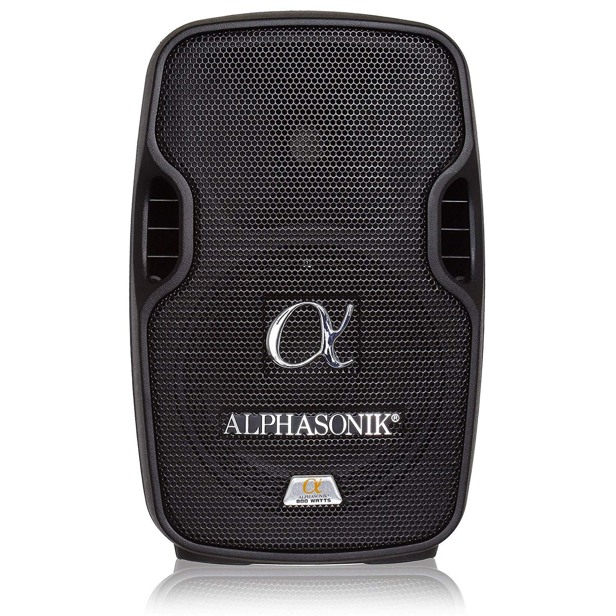 Alphasonik 8" Portable Rechargeable Battery Powered 800W Pro DJ Amplified Loud Speaker with 2 Wireless Microphones Echo Bluetooth USB SD Card Aux MP3 FM Radio PA System LED Ring Karaoke Tripod Stand