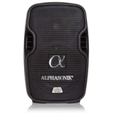 Alphasonik 8" Portable Rechargeable Battery Powered 800W Pro DJ Amplified Loud Speaker with 2 Wireless Microphones Echo Bluetooth USB SD Card Aux MP3 FM Radio PA System LED Ring Karaoke Tripod Stand