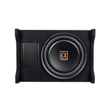 Alphasonik AS120A 12" 1500 Watts MAX Built-in Amplifier Down Fire Shallow Mount  Enclosed for Tight Spaces in Cars and Trucks, Slim Thin Loaded Subwoofer Air Tight Sealed Bass Enclosure