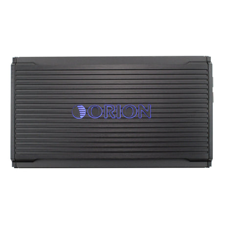 Black amplifier with 'Orion' branding on a white background