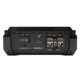 ORION Car Audio amplifier with labeled ports on a white background
