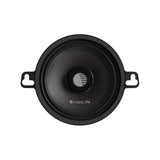 Black speaker with Orion logo on a white background