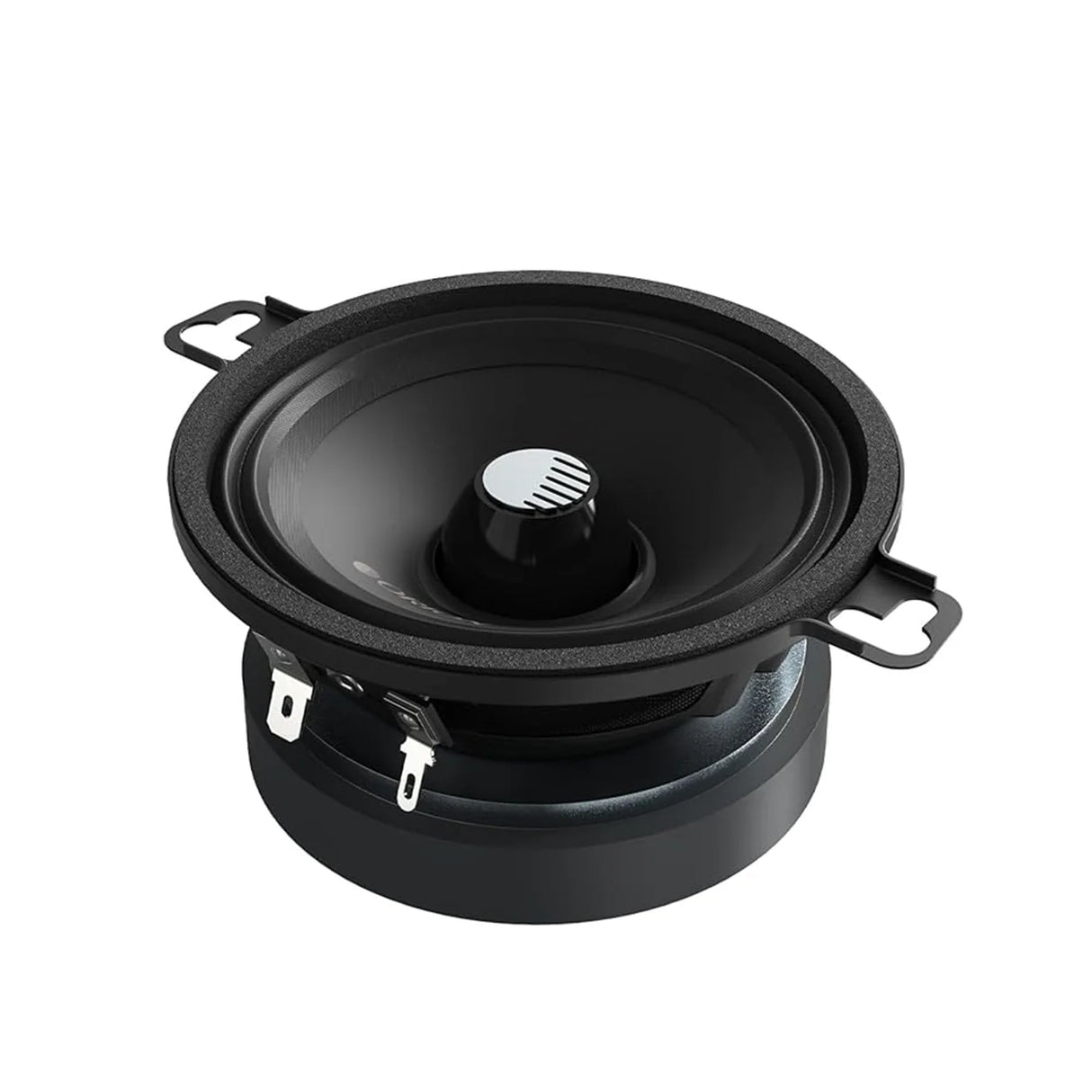 Black speaker on a white background
