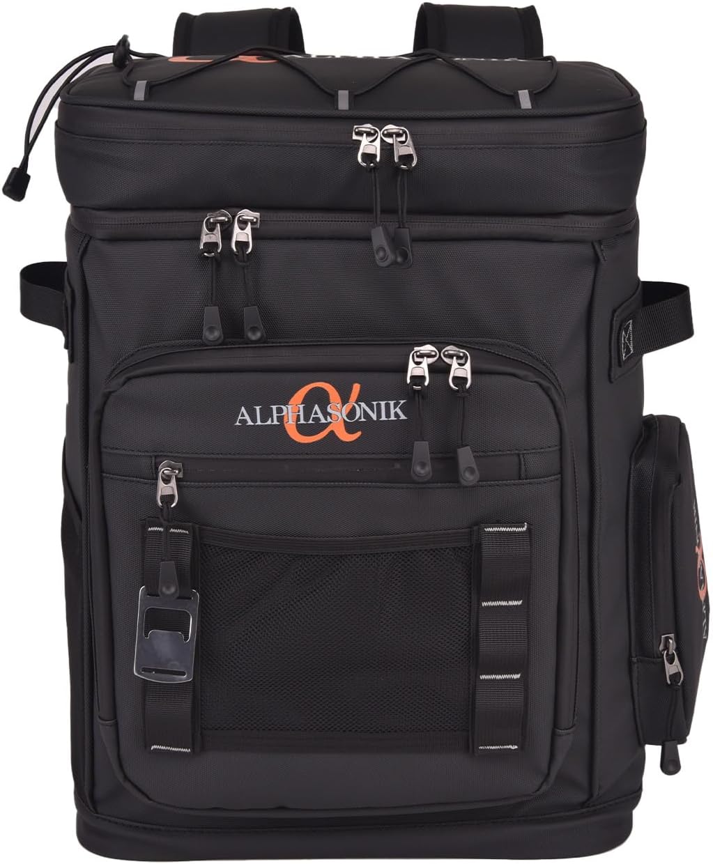 Alphasonik Cooler Backpack With Lifetime Guarantee- 40 Cans Insulated Backpack Cooler for Men & Women, 2 Leak Proof Compartments Coolers Bag for Beach Travel Picnic Hiking BBQ Fishing Outdoor Camping (Black)