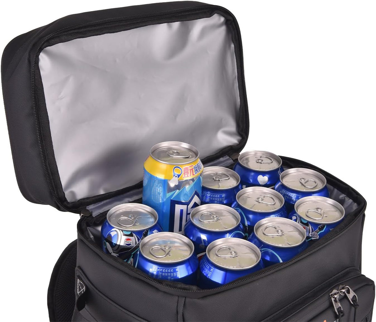 Alphasonik Cooler Backpack With Lifetime Guarantee- 40 Cans Insulated Backpack Cooler for Men & Women, 2 Leak Proof Compartments Coolers Bag for Beach Travel Picnic Hiking BBQ Fishing Outdoor Camping (Black)