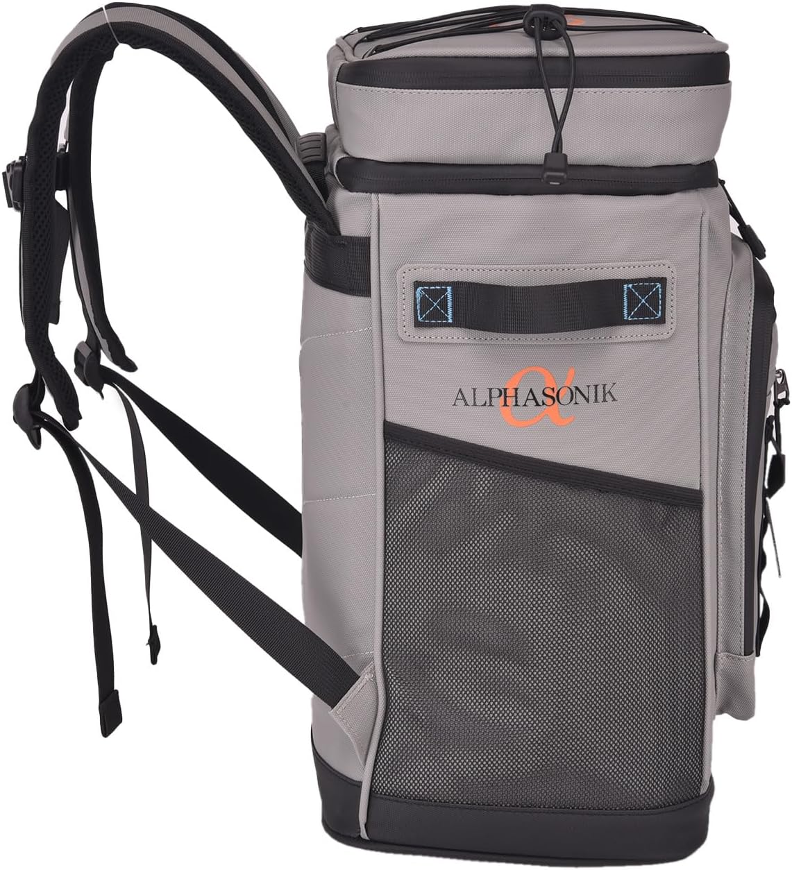 Alphasonik Cooler Backpack With Lifetime Guarantee- 40 Cans Insulated Backpack Cooler for Men & Women, 2 Leak Proof Compartments Coolers Bag for Beach Travel Picnic Hiking BBQ Fishing Outdoor Camping (Gray)