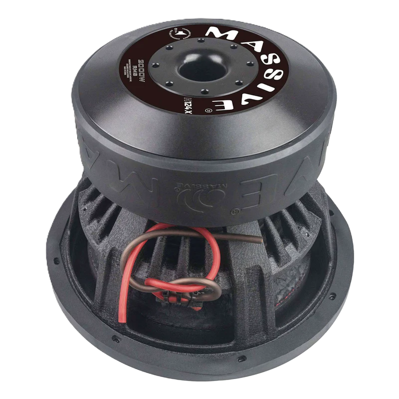 MASSIVE AUDIO H124X - 12" 2000 Watts RMS Dual 4 Ohm 3" V.C. Mega Subwoofer