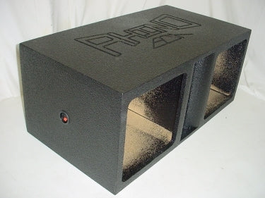 Horn Ported Square Hole Dual 12'' Sub woofer Box Poly