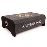 Alphasonik AS12DF 12" 1500 Watts 4-Ohm Down Fire Shallow Mount Flat Enclosed Sub woofer for Tight Spaces in Cars and Trucks, Slim Thin Loaded Subwoofer Air Tight Sealed Bass Enclosure