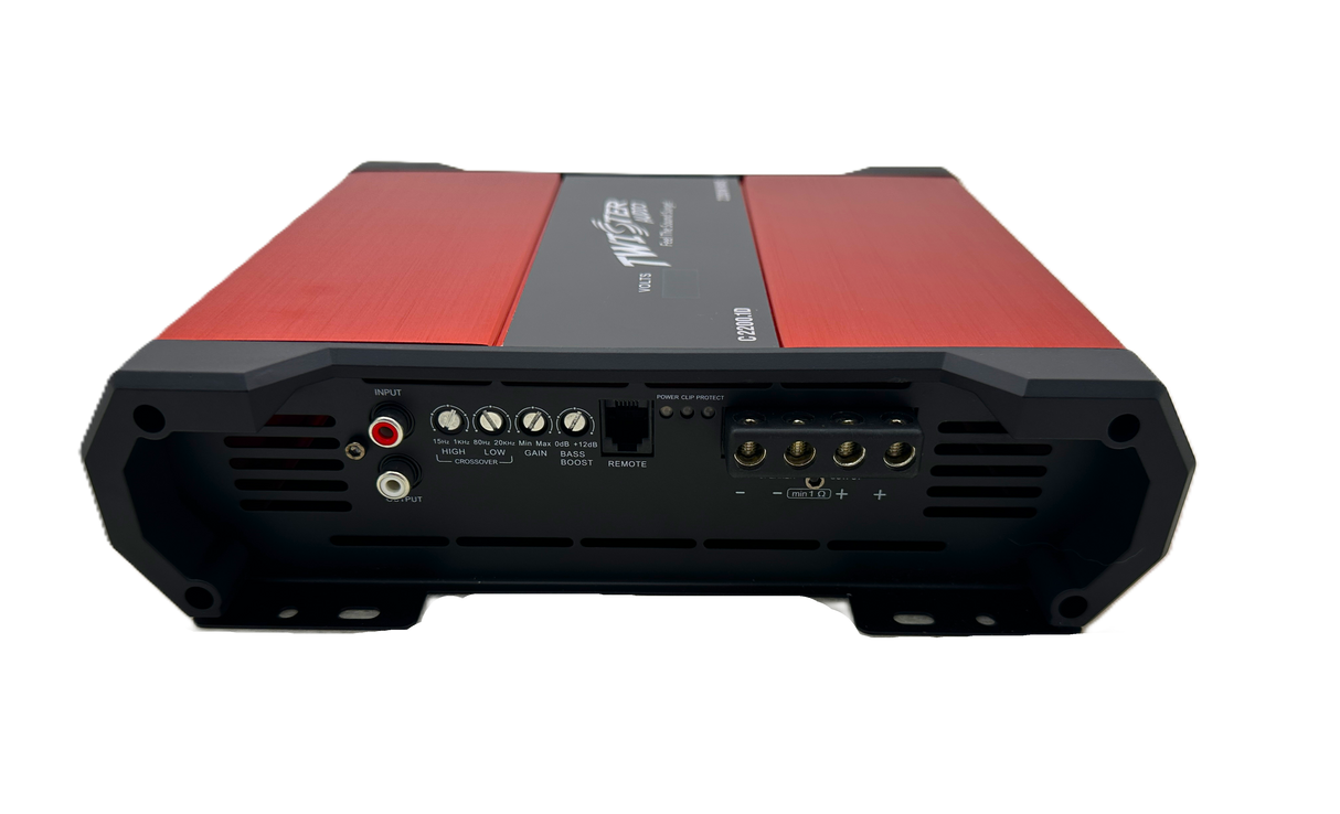 TWISTER AUDIO CARNAGE V2 SERIES 1 CHANNEL AMPLIFIER 2200W RMS/CH @ 1 OHM(C.2200.1)