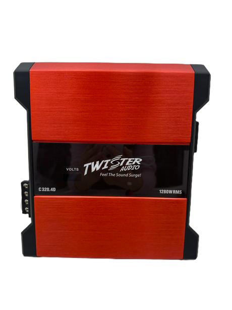 TWISTER AUDIO CARNAGE V2 SERIES 4 CHANNEL AMPLIFIER 300W RMS/CH @ 1 OHM(C320.4)