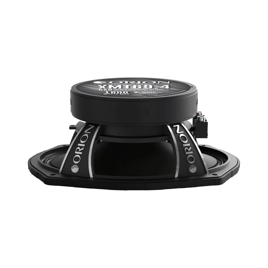 Orion 4 ohm coaxial midrange speaker close-up top down