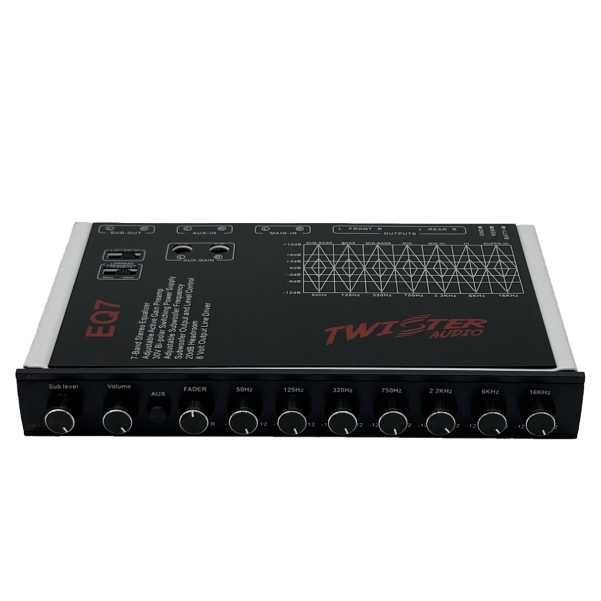 TWISTER AUDIO 7 BAND EQ WITH SUBWOOFER CONTROL (EQ7)